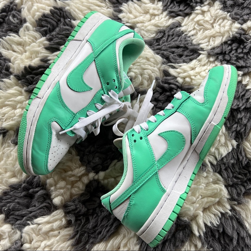 Authentic Nike Dunk Low Green Glow womens 8
